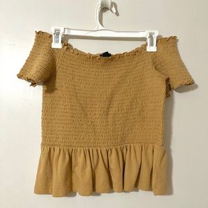 Off the Shoulder Ribbed Crop Top